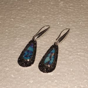 These silver earrings